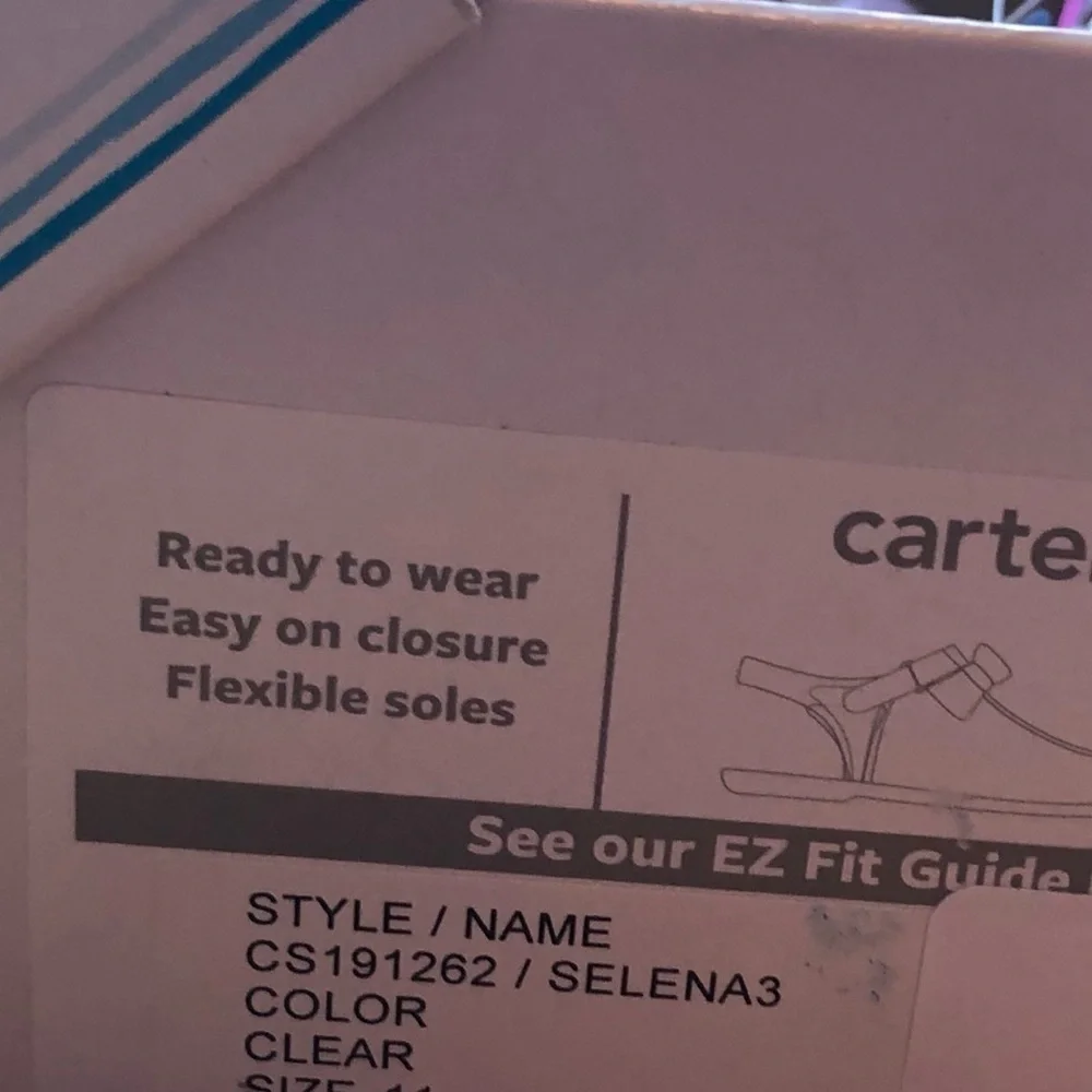 🆕 Carter’s Selena sparkly bow clear j…